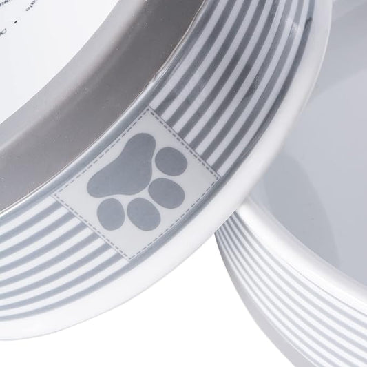 Ceramic Pet Collection, Medium Set, 6x2", Gray, 2 Piece